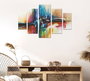 Wallity Cuadro Decorativo ST276 de 5 Piezas en MDF Multicolor